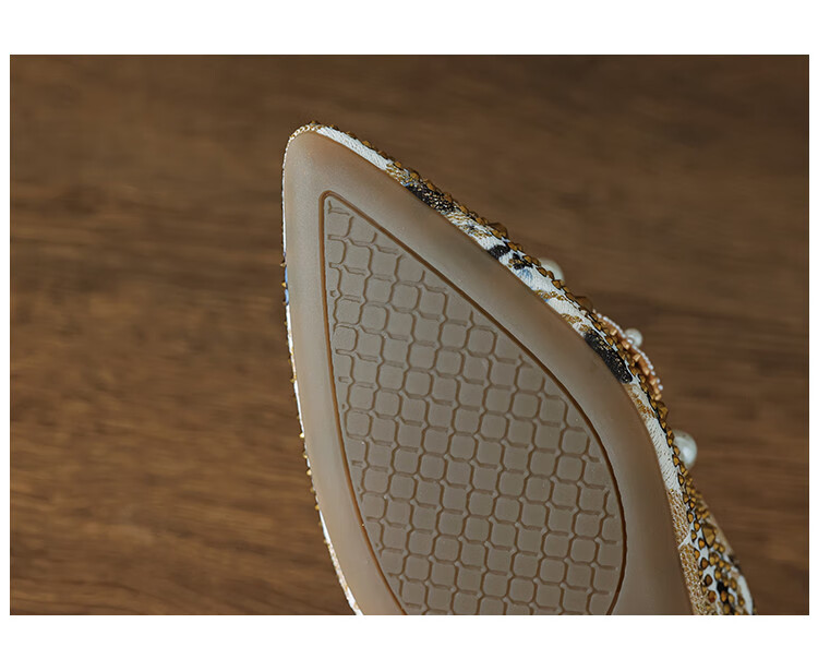 DME Shiny Rhinestone Solid Color Beaded Elegant Bridesmaid Wedding Shoes Traditional Chinese Dress Single Shoes for Women 3