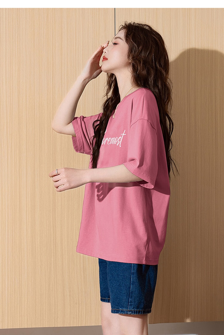 TonLion 2025 Women's Printed Crew Neck Short Sleeve T-Shirt Off-White L 21