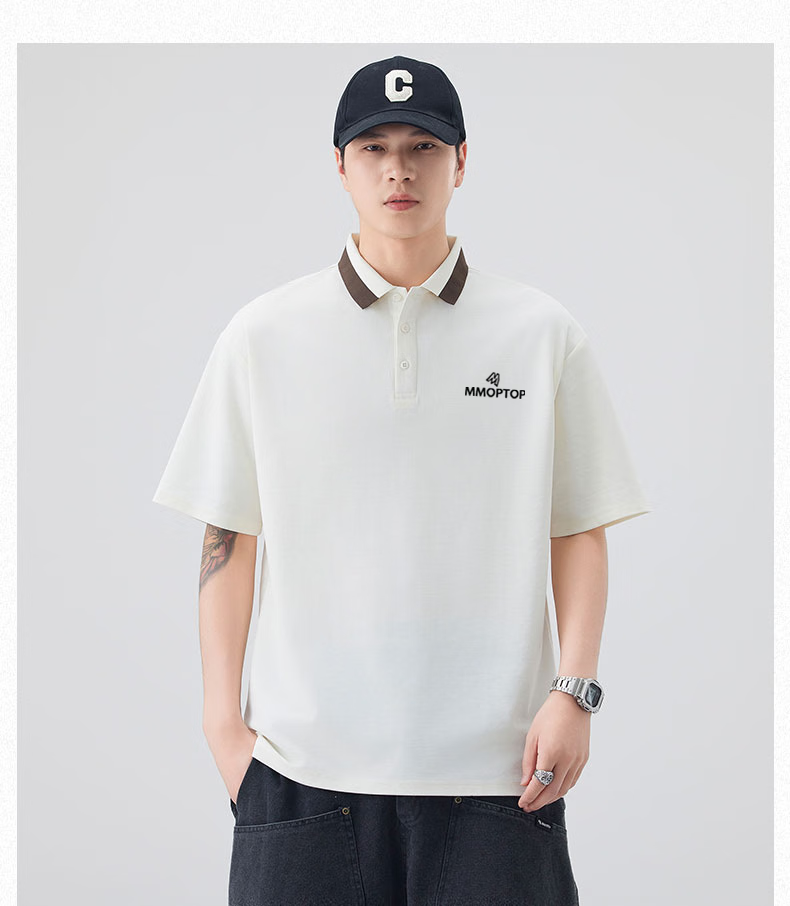 MMOPTOP Father's Day Solona Antibacterial Polo Shirt Summer Men's Xinjiang Cotton Business Ice Silk Short Sleeve MP13 Black 3XL 16