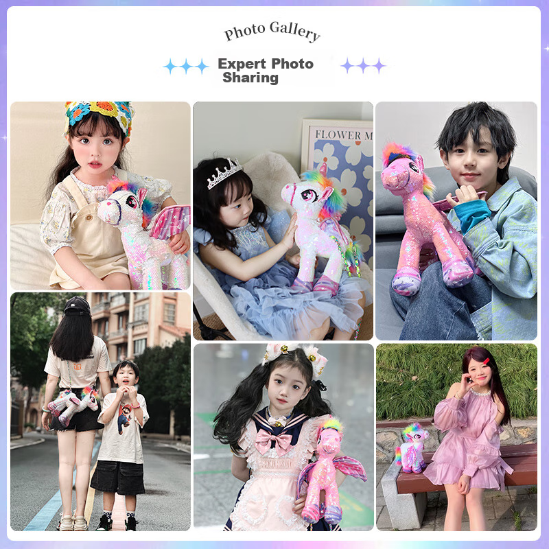 Liangpiandujiaoshou Crossbody Bag, Children's Horse Year Little Horse Doll, Cherry Blossom Pink, Cute Birthday Gift