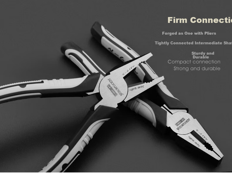 JERXUN Industrial Grade 8-Inch Wire Pliers, Multi-Purpose Tiger Pliers, Flat-Nose Pliers, Wire Cutters, High-Hardness Electrician's Pliers 8