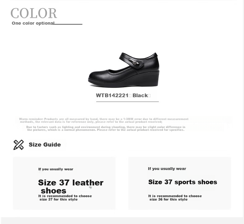 RED DRAGONFLY Mary Jane Shoes Women's Wedge Soft Leather Flats Casual Shoes for Women WTB142221 Black 35 10