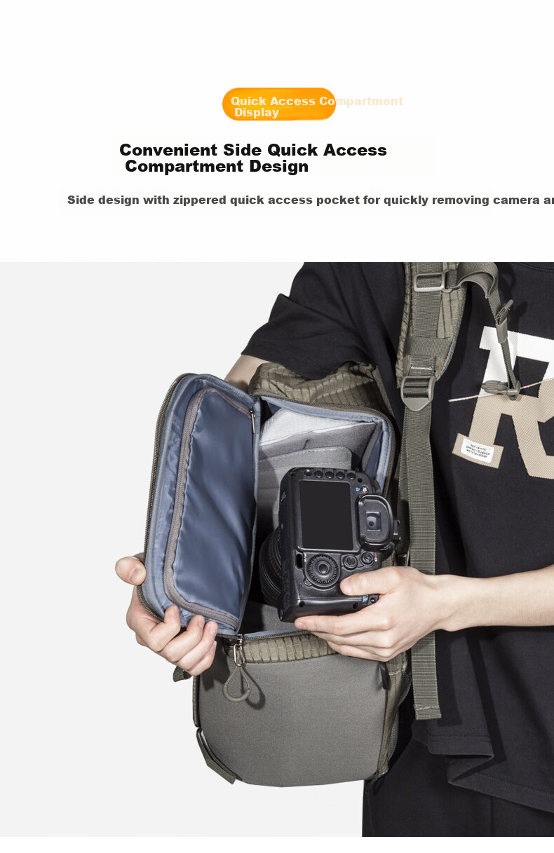 Pulewei Prowell Camera Backpack, Photography Bag for Mirrorless And DSLR Cameras, Multifunctional Outdoor Backpack for Men And Women, Professional Large Capacity Waterproof Hiking Outdoor Backpack 9