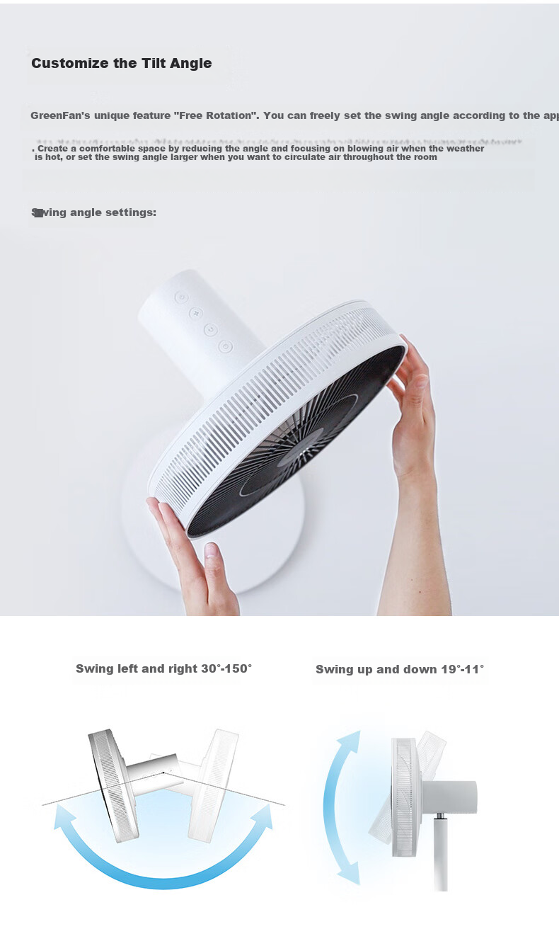 BALMUDA Golf Course Electric Fan Air Circulator Fan Natural Wind Floor-Standing And Desktop Dual-Use Living Room Bedroom Wireless High-Power Camping DC Inverter Japanese Import White And Black 13