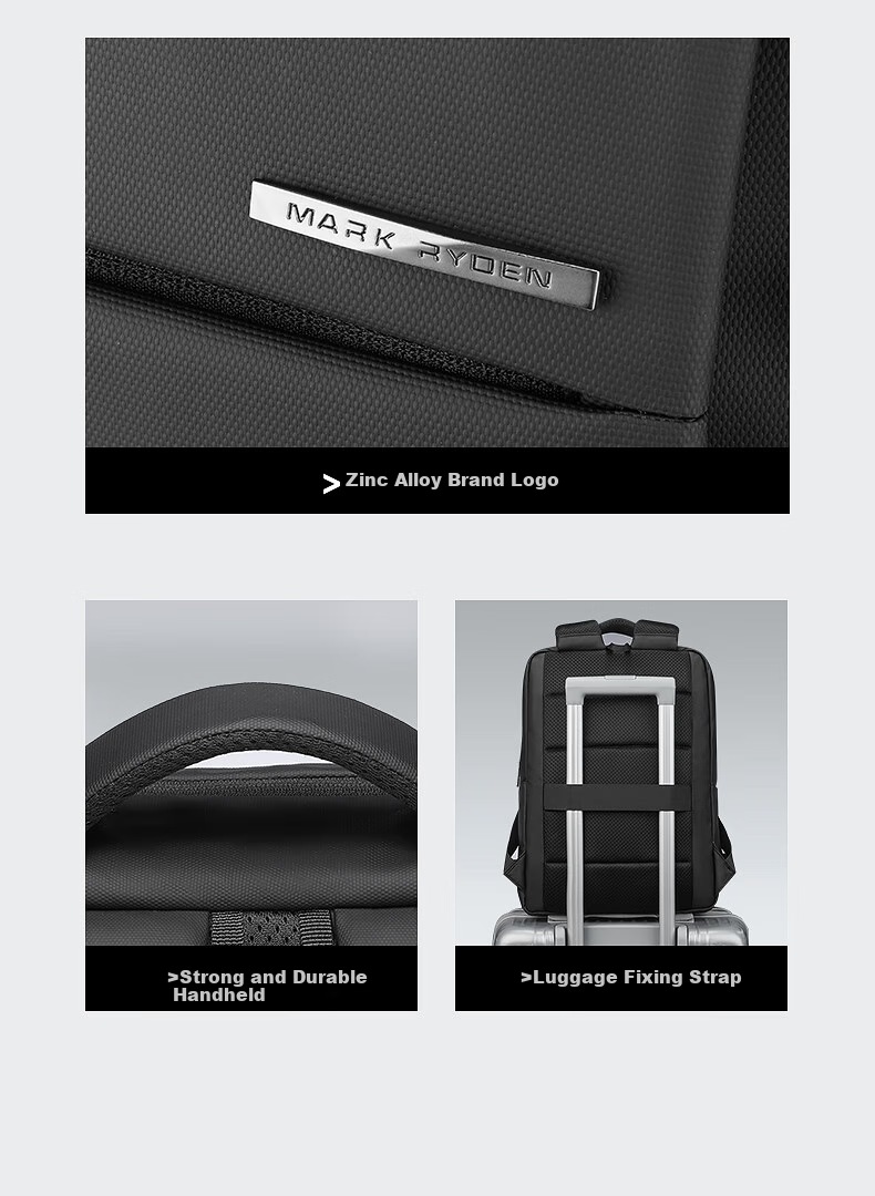 MARK RYDEN Backpack for Men, Multifunctional Laptop Bag, Large Capacity Travel Student Schoolbag MR2900 Upgraded Classic Black Versio 10