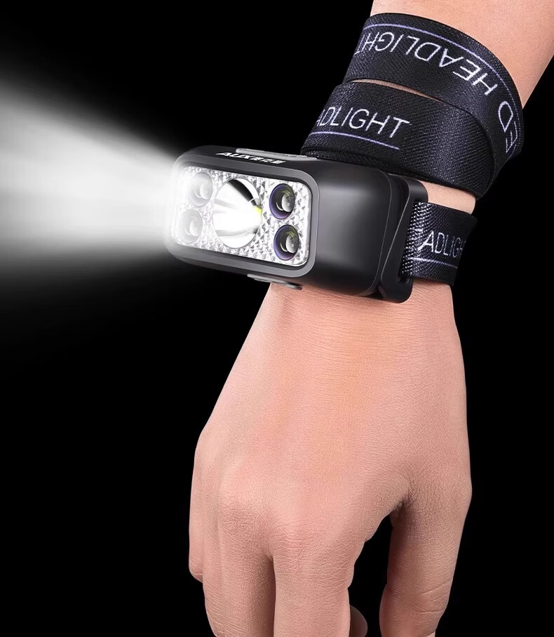 Aokesi Headlamp, High Brightness, Rechargeable, Ultra-Bright, Motion-Sensing, Head-Mounted, Long-Lasting Battery Life, Outdoor Fishing, Small Flashlight 18