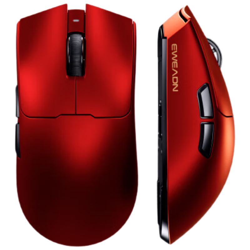 EWEADN S9 Ultra Wireless Mouse, Gaming Mouse, Lightweight, Bluetooth Tri-Mode, Suitable for Office And Large Hands, Computer, Tablet, Laptop Gaming Peripheral, Flame Red