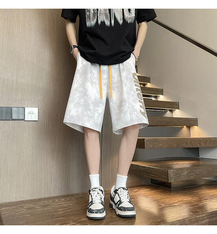 Zofeili Men's American Tie-Dye Shorts Summer 2025 Loose Casual Versatile Sports Pants Youth Trendy Five-Point Pants 12
