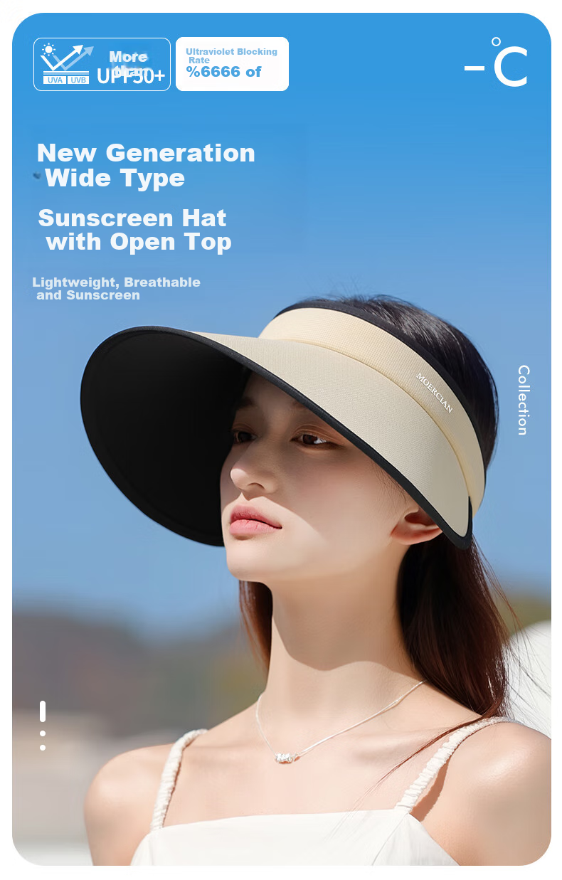 MOERCIAN Sun Protection Hat for Women, Wide Brim Outdoor Hat, Foldable Visor Sunhat for Summer UV Protectio 11