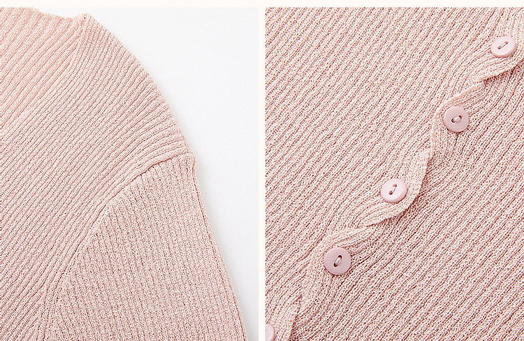 Dme [One Touch Melts The Heart] Spring And Autumn Ice Silk Cardigan, Square And Round Neck Sweater, Short Style Wavy Twist Flower Knitted Sweater, Women's Top 14