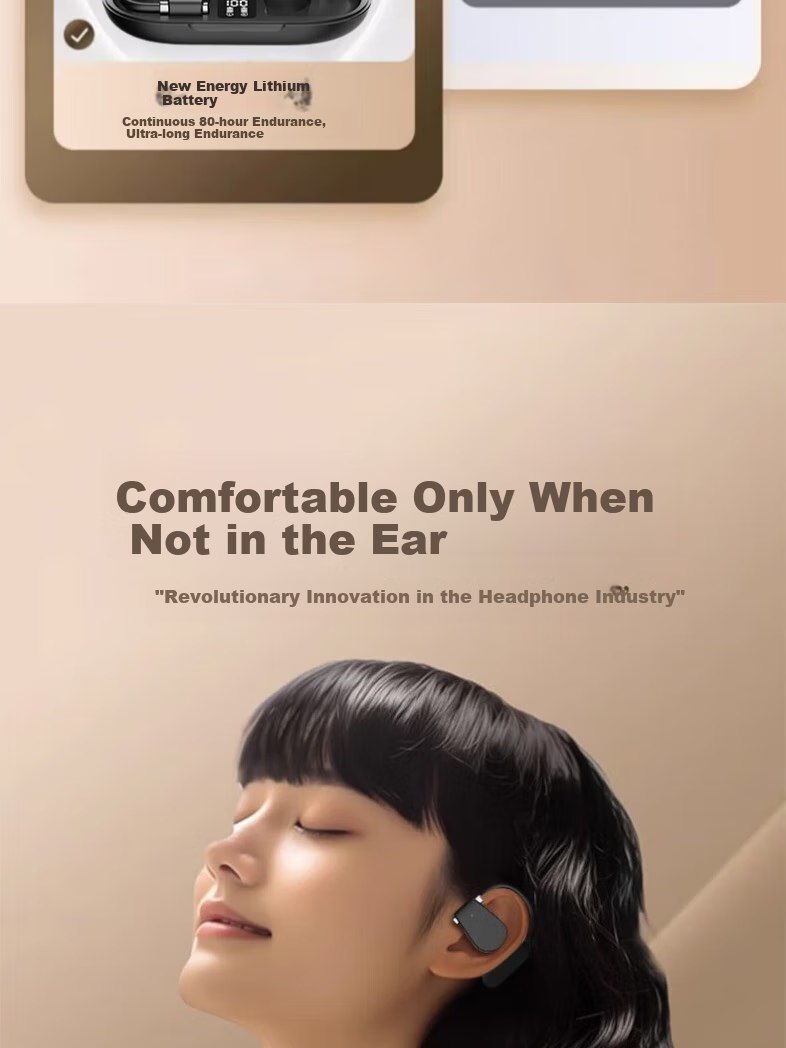 MICROKIA [Ultra-Audio | Cloud-Like Comfort] Bluetooth Headphones, Over-Ear Bone Conduction Concept, Wireless Non-In Open Design, Long Battery Life, Commuter And Sports Headphones 2