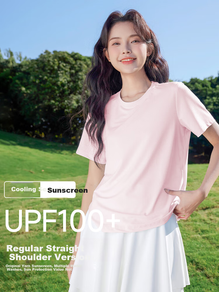 Baleno UPF50+ Sun Protection Short-Sleeve T-Shirt for Women, 2025 New Outdoor Sports Cool Dry Breathable Base Layer 2