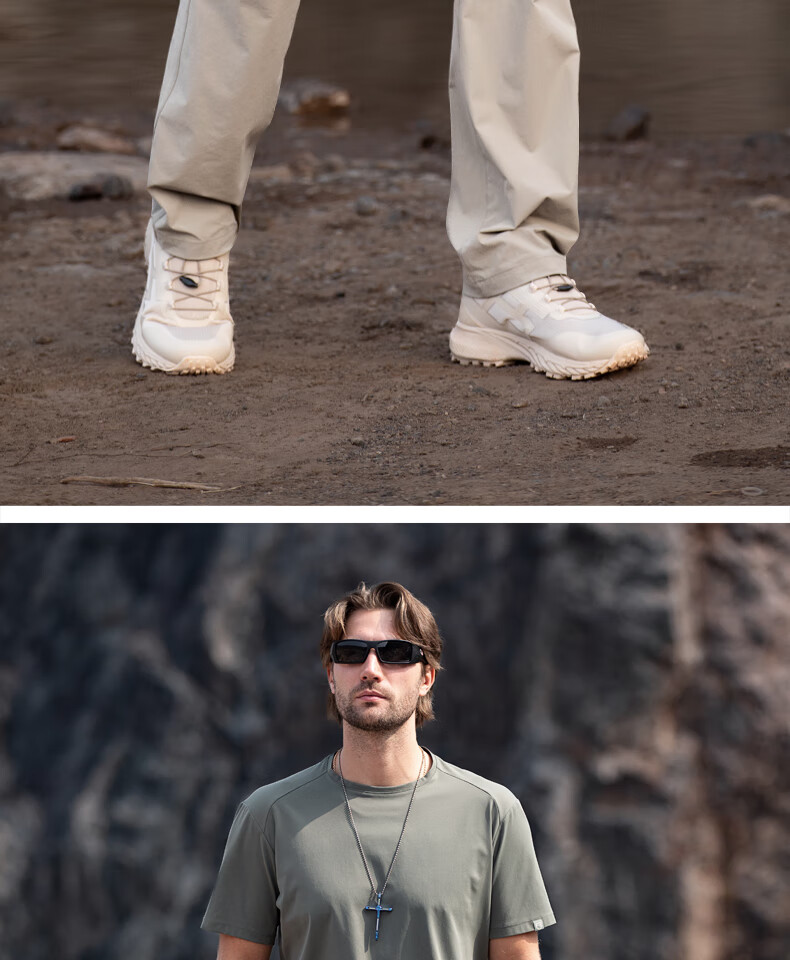 Free Soldier Yanying Spring And Summer Quick-Dry Pants, Teflon Triple Protection, Breathable Men's Sports Pants, Sun Protection UPF50+, Khaki, 38W/30L 16