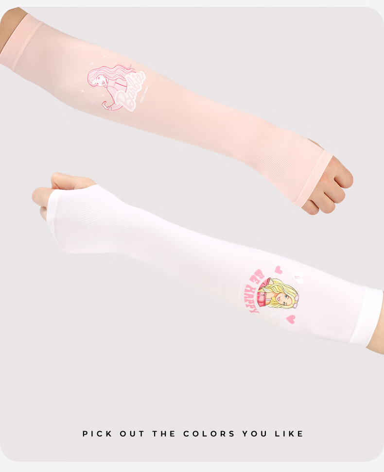 Barbie Girls' Ice Silk Sun Protection Sleeves Children's Summer Thin UV Protection Arm Sleeves Outdoor Baby Arm Guards 11