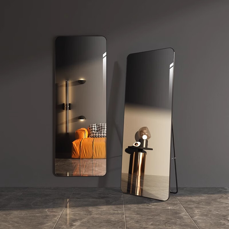 Huayinxuan Full-Length Mirror, Floor-Standing Mirror, Wall-Mounted Dressing Mirror, Bedroom Makeup Mirror, Bathroom 3D High-Definition Mirror
