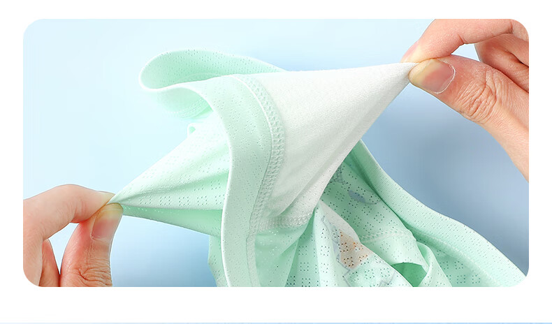 Langsha Children's Underwear, Boys' Summer Thin Mesh Ice Silk Breathable Antibacterial 10A Boxer Briefs for Young Boys 1