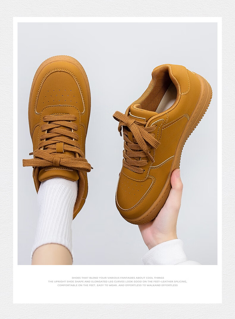Feiyue Official Women's Sneakers 2026 Spring New Casual Versatile White Shoes Brown Size 43 15