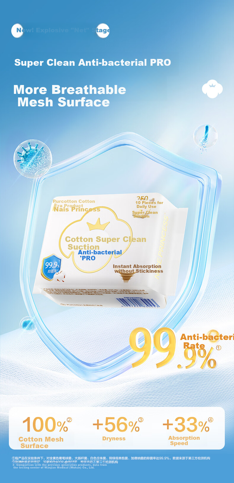 PurCotton Era [Endorsed by Lu Yuxiao] Nice Princess Antibacterial Sanitary Pads Day and Night Combo 1