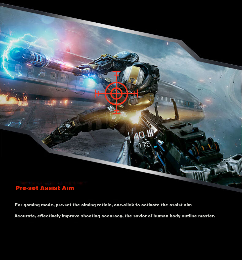 Panda 27-Inch Native 240Hz Overclockable Display, HVA Panel, 128% SRGB Wide Color Gamut, 1ms Response Time, E-Sports Gaming Monitor S27F8 6