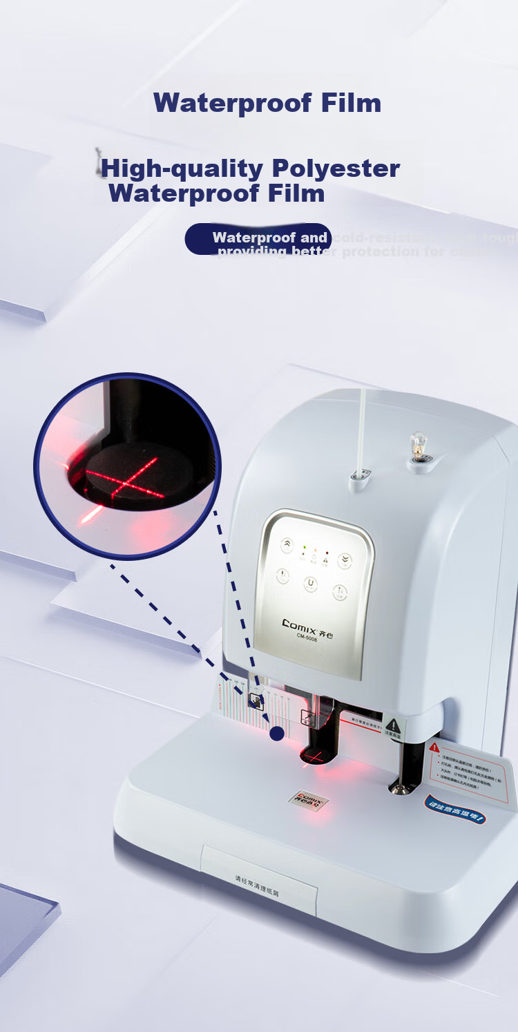 COMIX Laser Positioning Accounting Voucher Fully Automatic Binding Machine, Bill And Tender Punched Machine, Intelligent Touch Financial Binder, Binding Thickness 50mm, CM-5008 6