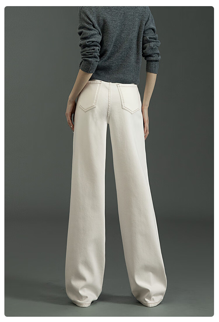 Dme [Three-Proof Technology] 2025 Spring Breathable Comfortable Lyocell Cotton Dense Twill Narrow Straight Jeans for Women 4