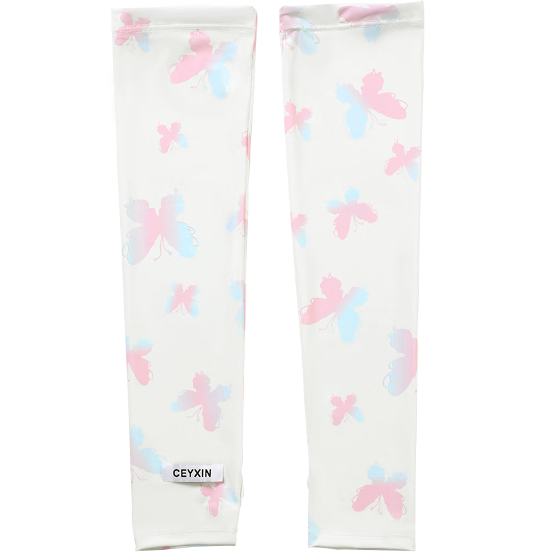 Yuzhaolin Women's Sunscreen Arm Sleeves Summer Cycling Driving Sun Protection Gradient Pink Blue