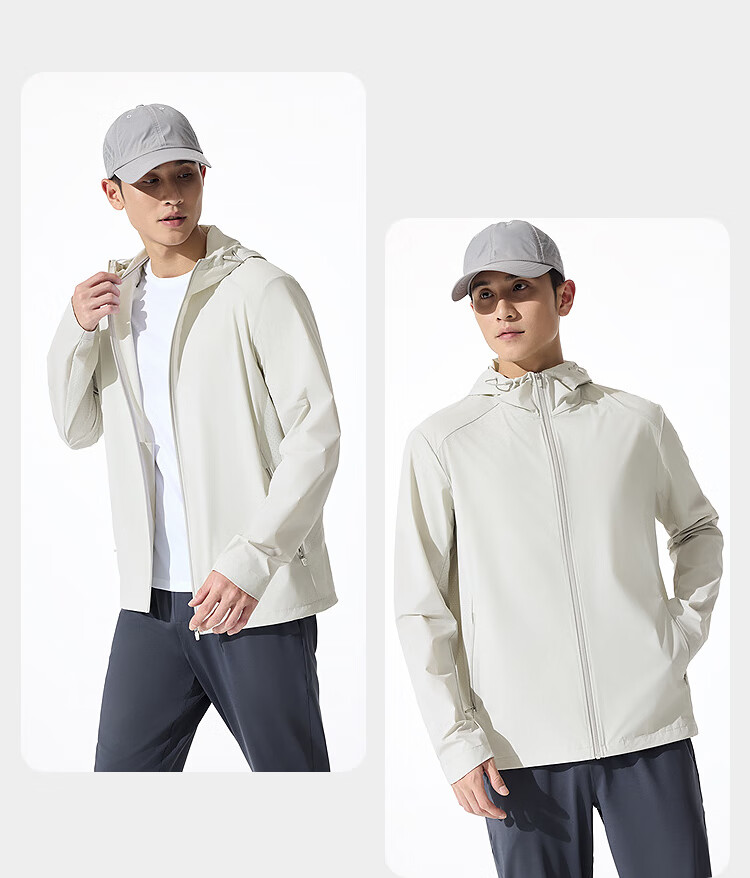Bosideng Summer Casual Sports Original Yarn Sun Protection Jacket for Men UPF100+ UV Protection Loose Travel Coat 25
