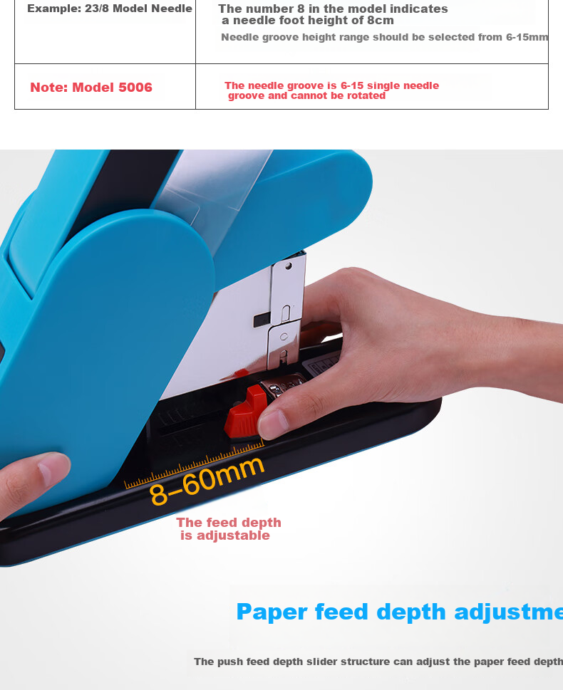 KW-Trio Heavy-Duty Low-Effort Thick Stapler, Large Office Stapler, Extra Thick 23 Series, Can Staple up to 130 Pages 6
