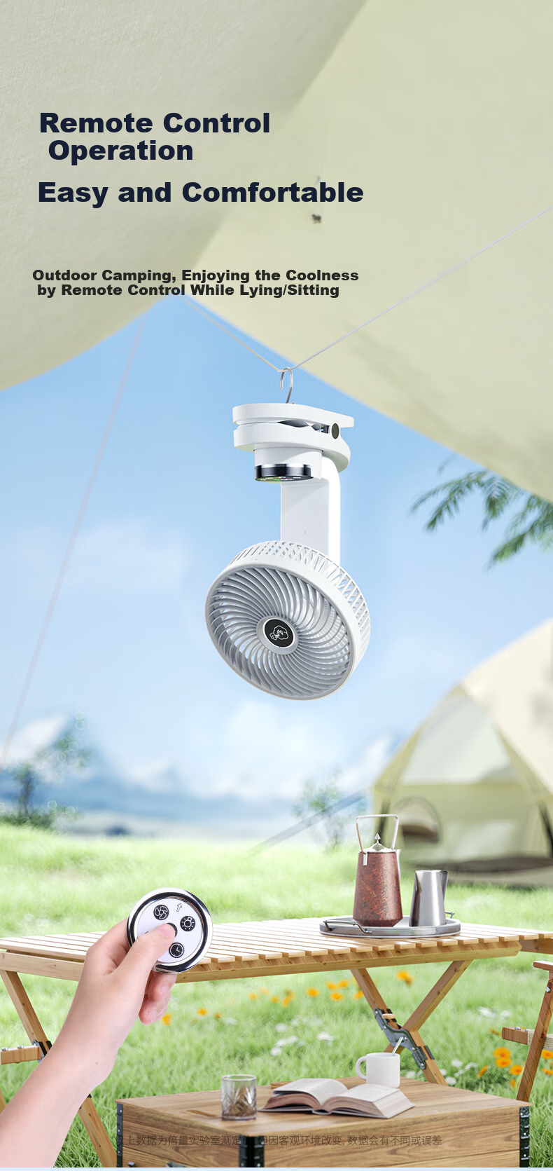Doublepow Rechargeable Fan, 20000mAh Large Capacity Long-Lasting, for Student Dormitory Bed, Clip-On Desktop USB Small Fan DP-A06 13