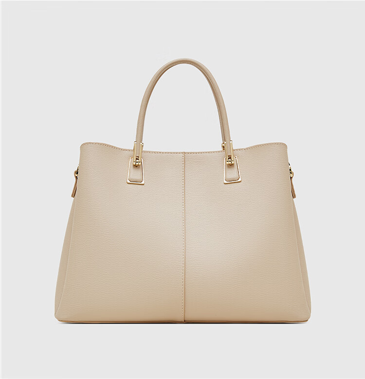Pierre Cardin Women's Handbag, Holiday Birthday Gift, High-Quality Fashion Cowhide Tote Bag, Shoulder Crossbody Bag, Apricot Color, Gift Box Included 4