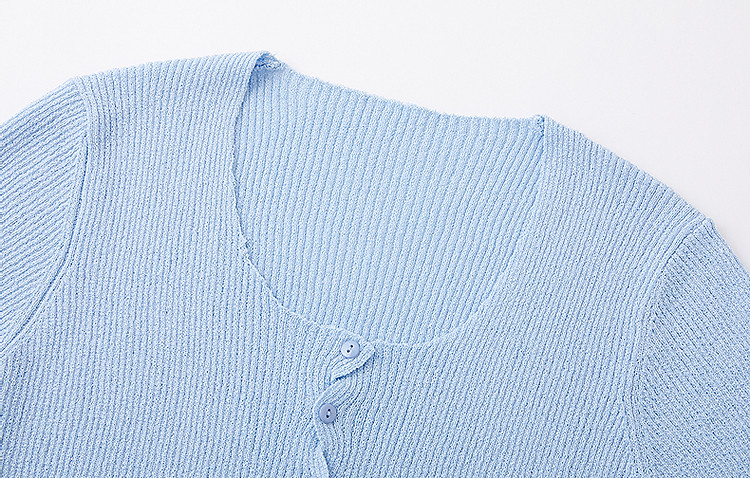 Dme [One Touch Melts The Heart] Spring And Autumn Ice Silk Cardigan, Square And Round Neck Sweater, Short Style Wavy Twist Flower Knitted Sweater, Women's Top 19