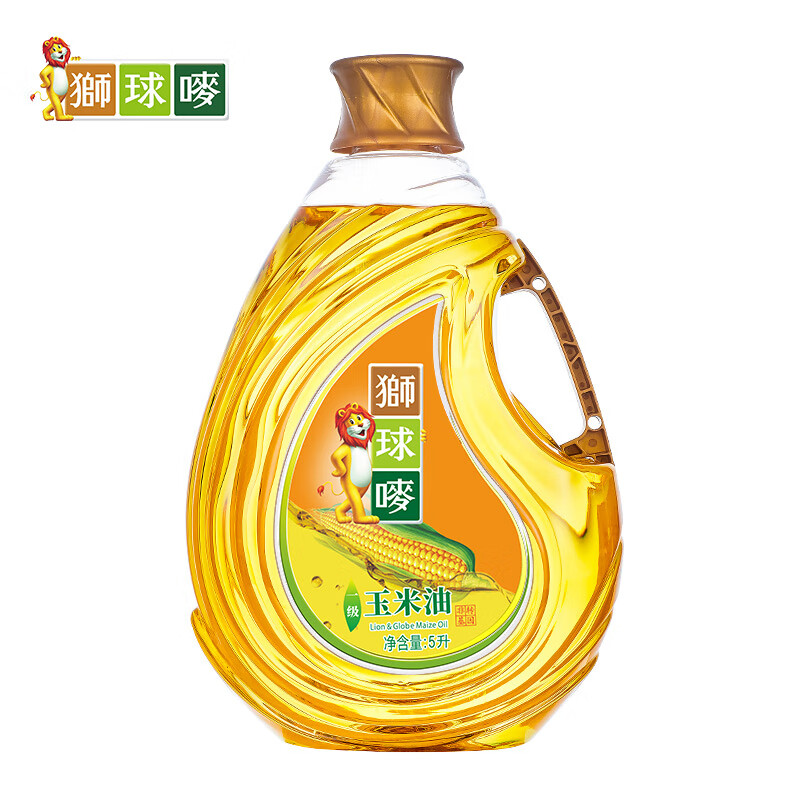 狮球唛非转基因压榨一级玉米油5L 中国香港品牌 团购送礼 百年品牌