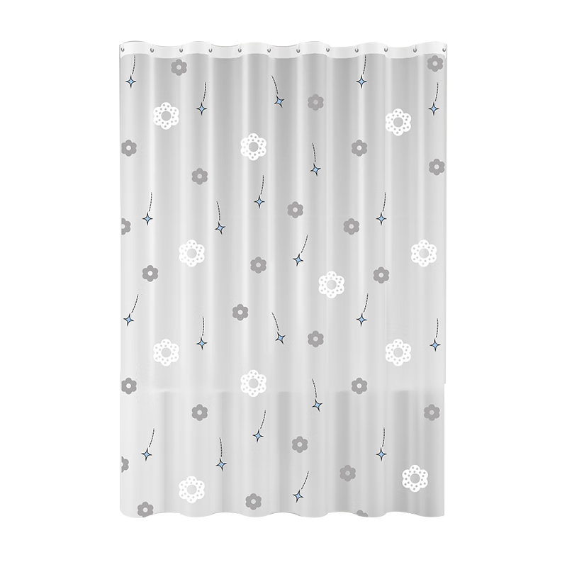 Gongxun Bathroom Shower Curtain, Toilet Partition Curtain, Waterproof, No Drilling Required, Window Covering, Thickened PEVA, Star Wish, 150*180