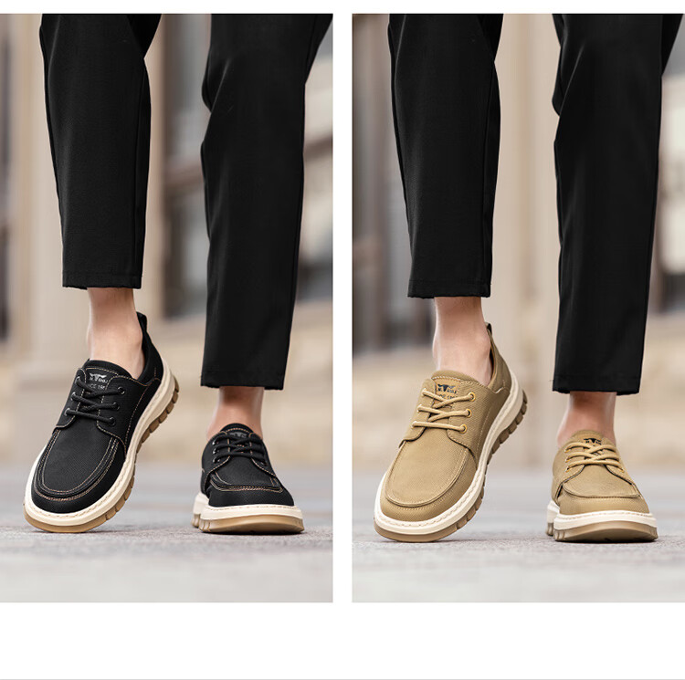 Bull Family Men's Summer Breathable Old Beijing Cloth Shoes Soft Sole Lightweight Slip-On Casual Canvas Loafers Men's Moccasins 18