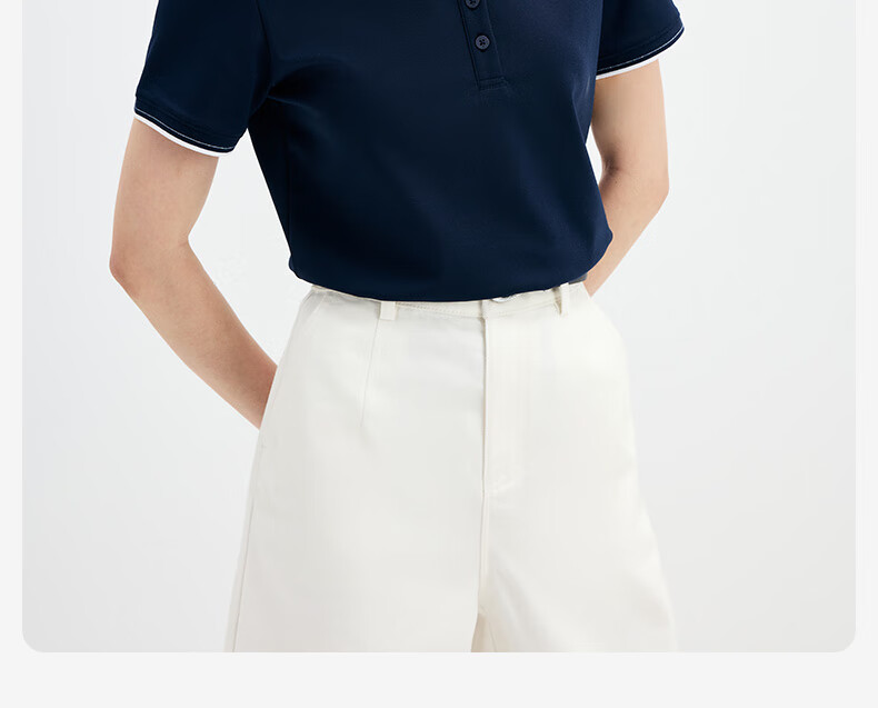 Navigare Women's Basic Collared T-Shirt, Commuter Short-Sleeve Polo Shirt, 2325525529 2