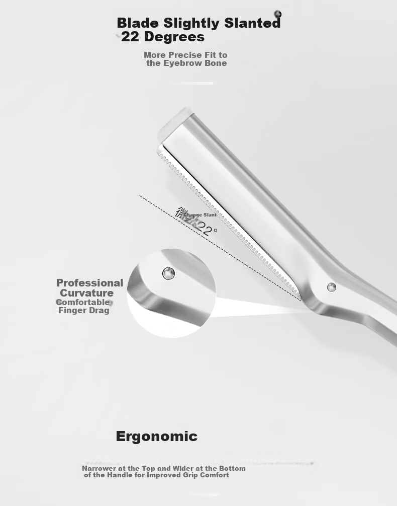 Tweezerman Classic Eyebrow Razor Short Multi-Functional for Men And Women, Facial Shaving, Includes Imported Replacement Blades 9