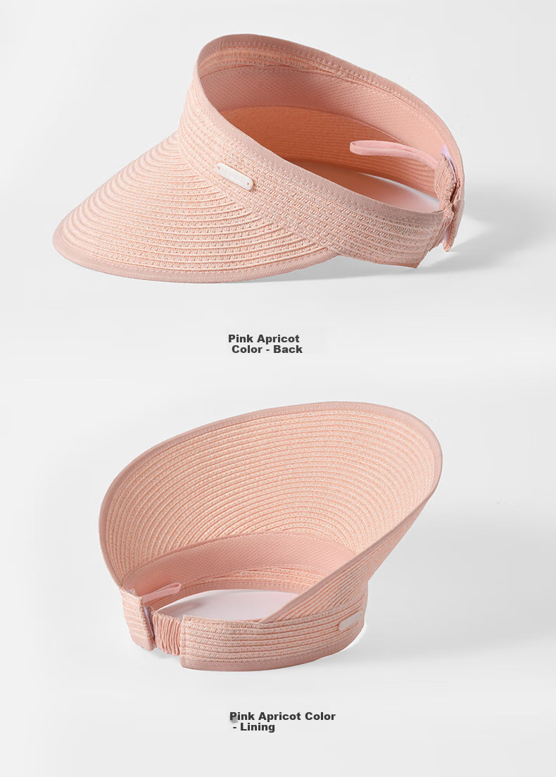 Kenmont Children's Foldable Beach Straw Hat, Spring And Summer UV Protection, Open-Top Sun Hat, Ponytail Hair Tie Sun Protection Hat, Km-4420 8