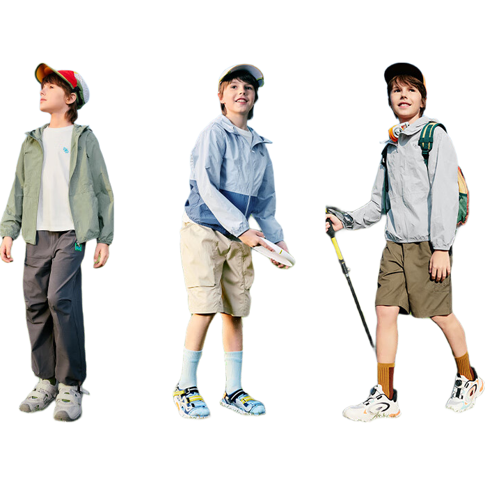 BALABALA Children's Clothing, Boys' Sun Protection Shirt, Girls' Summer Wear, Kids' Outerwear, Baby Cool-Touch Skin Coat, Lightweight Original Yarn, UPF50+