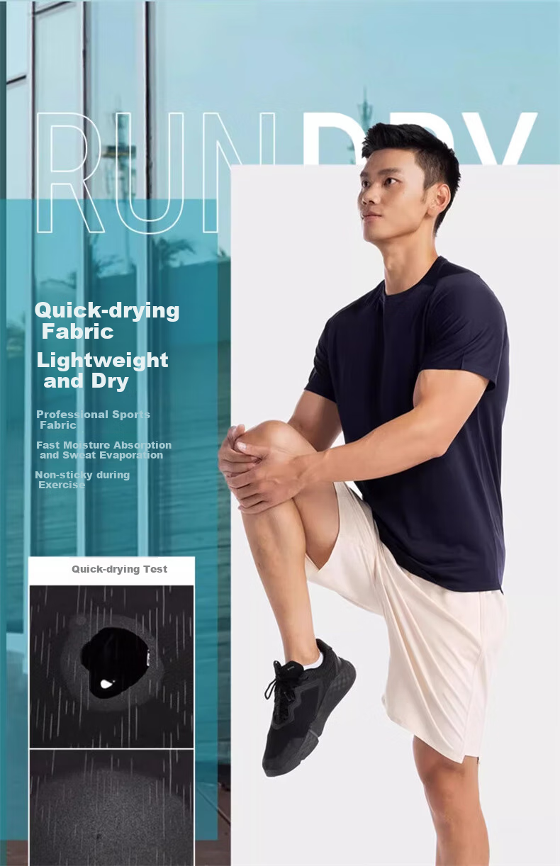 DECATHLON Quick-Dry T-Shirt, Loose-Fitting Sports Short-Sleeve Top, Fitness Running Half-Sleeve Tee, 4998928 4