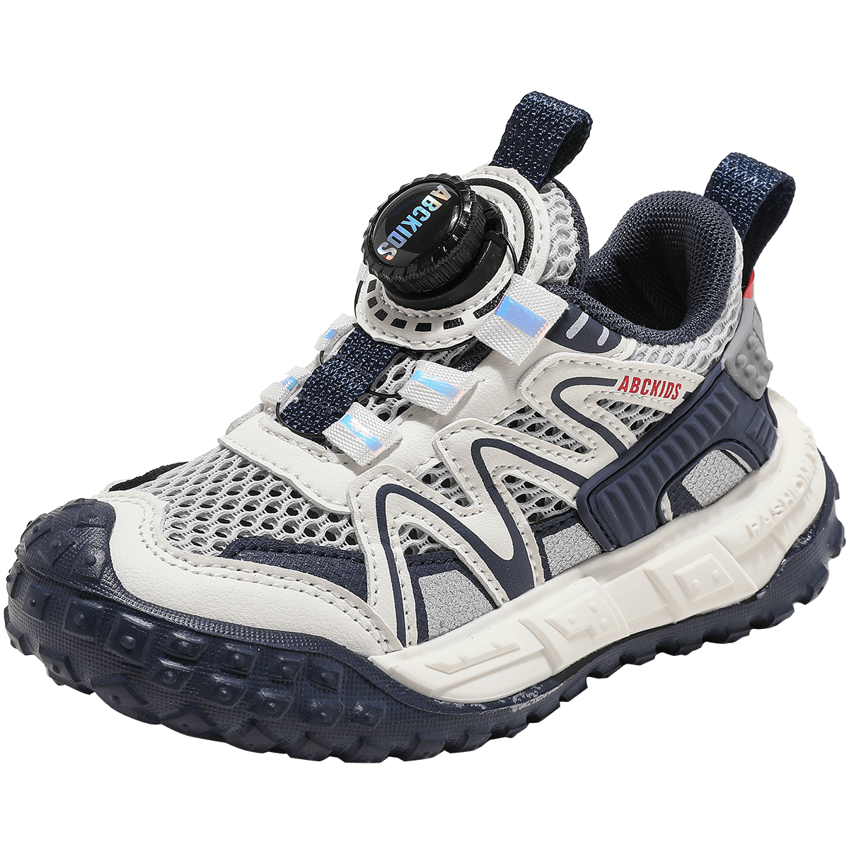 ABC KIDS Children's Single Mesh Sports Shoes, Summer Kids' Shoes for Boys And Girls, Breathable Running Shoes, 3296 Beige/blue, Size 27