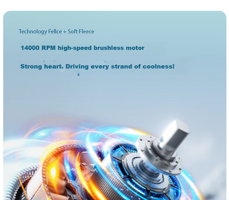 SOLOVE F03 Handheld Fan Portable Mini High-Speed USB Fan Semiconductor Cooling Turbine Air Concentrator Energy-Saving Electric Fan for Summer Outdoor Long Battery Life Blue 10