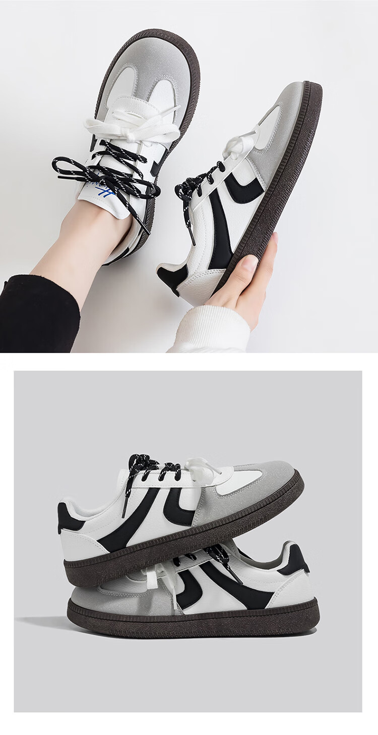 HUANQIU Gray Dexun Shoes for Women, Niche Original Korean Style Student Sneakers, New Versatile Casual Skateboard Shoes for Women in Spring 2026 5