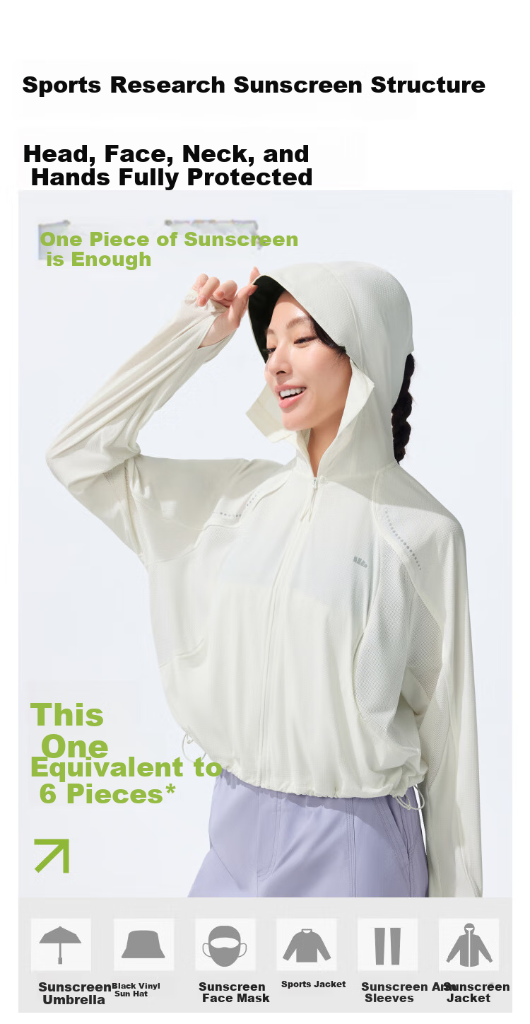 Beneunder Women's Sun Protection Clothing, Summer Ultra-Light Cool-Feeling Sun Protection Garment, Outdoor Sports Loose Jacket DS835 8