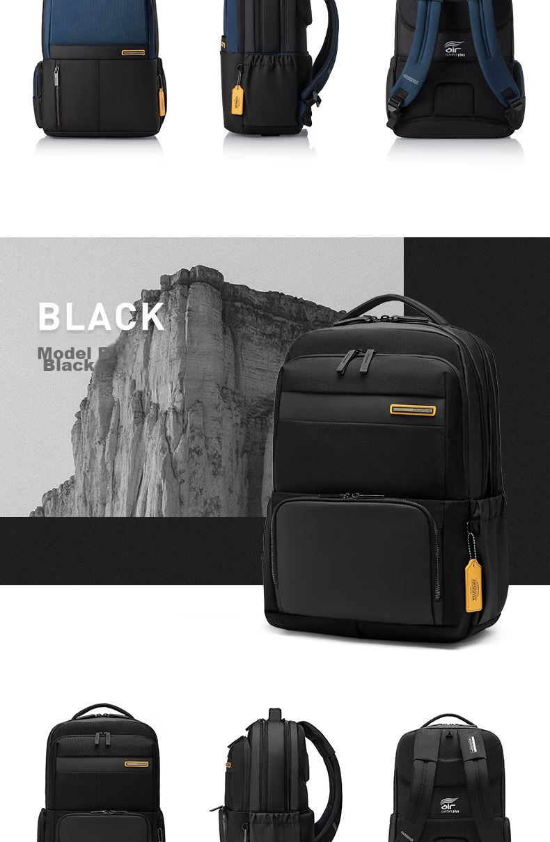 AMERICAN TOURISTER Men's Backpack, Stylish Laptop Bag with Large Capacity, 16-Inch Backpack, NE2 Black 15