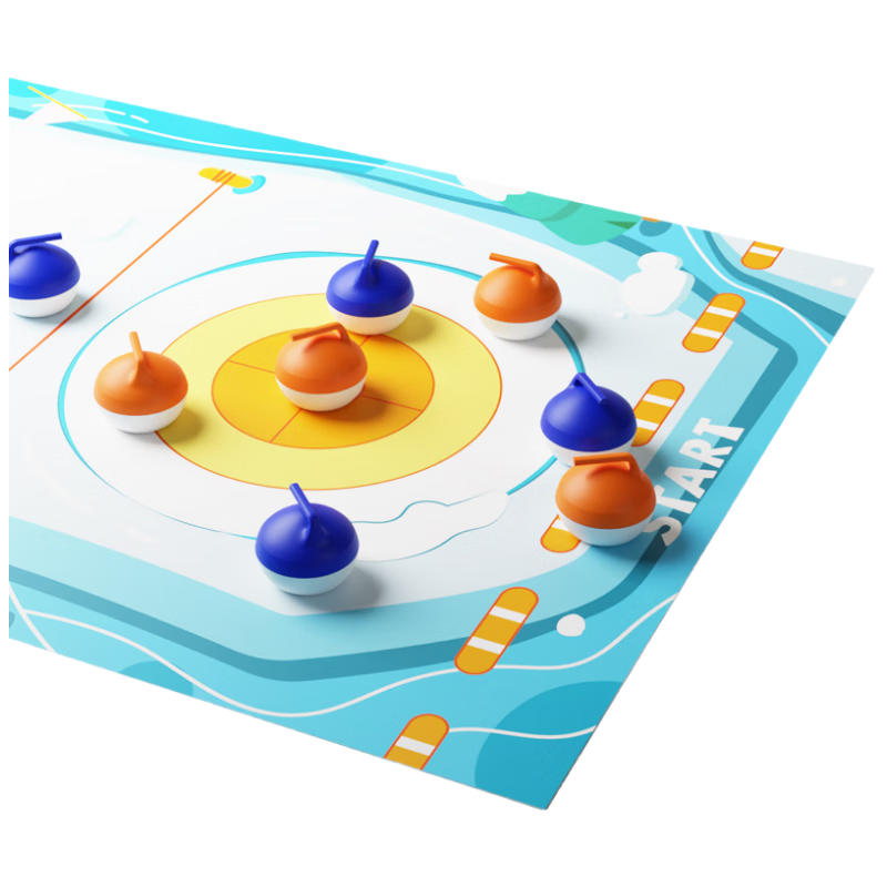 SHIGUANGXUE Children's Desktop Curling Game Educational Toy, Ages 8-12 Parent-Child Ice Ball Battle Board Game for 6 Years And Above