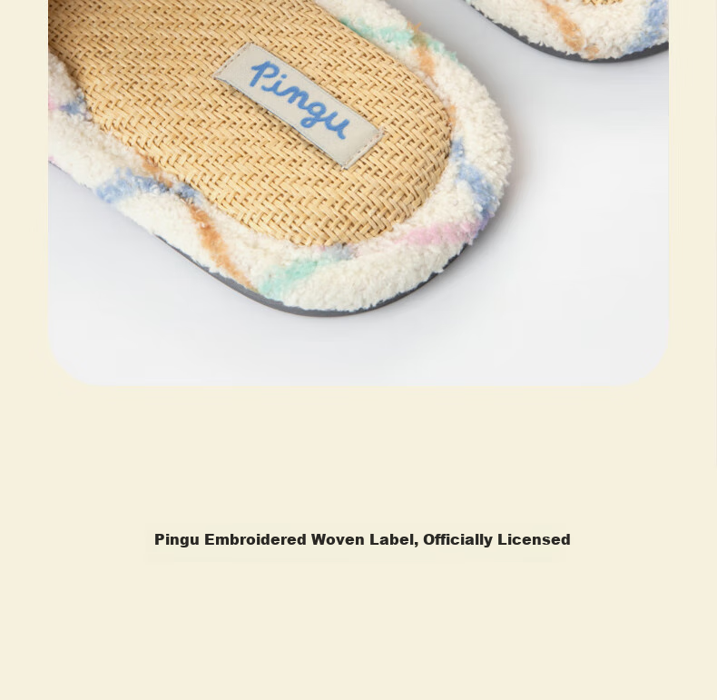 TBH Pingu Series Indoor Home Slippers for Men And Women, Suitable for Outdoor Wear, Summer Sandals, Crayon Pattern, Size 42-43 7