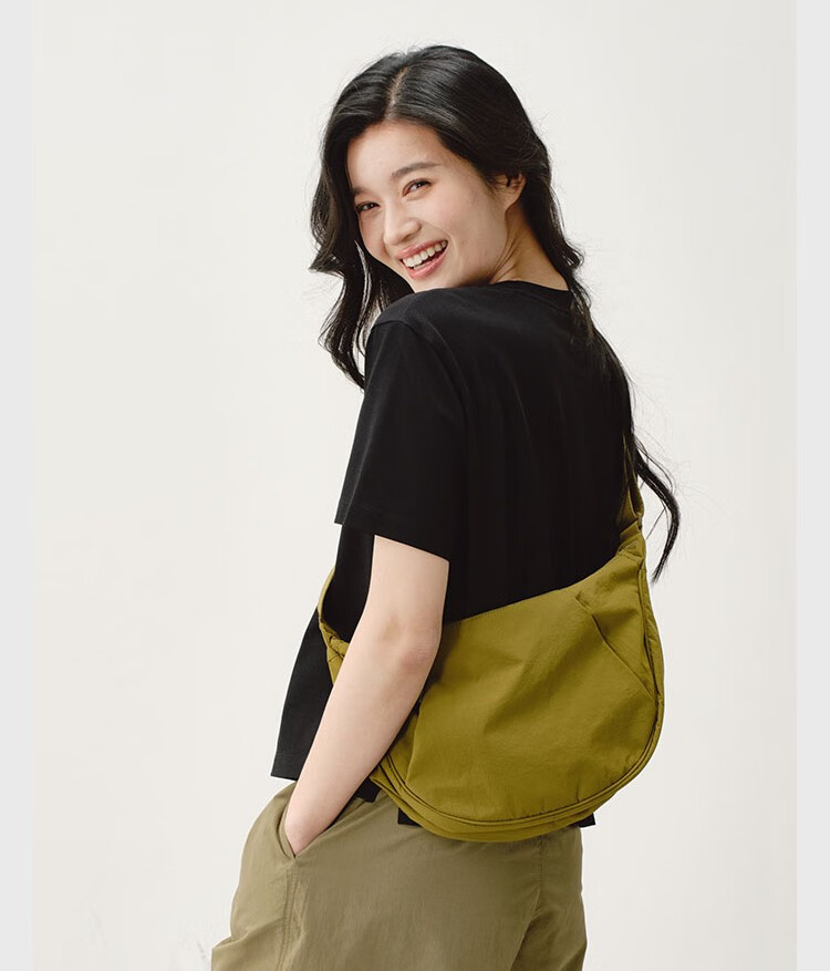 JD Original Casual Unisex Couple Shoulder Dumpling Crossbody Bag 7L Cool Pine Gree 28