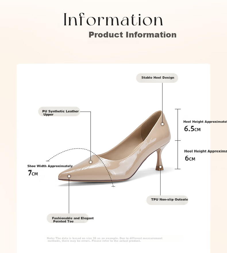 DAPHNE Nude High Heels for Women 2025, French Thin Heel Pumps for Dresses, Pointed Toe Commuter Leather Shoes for Women, Skin Color, Size 38 5