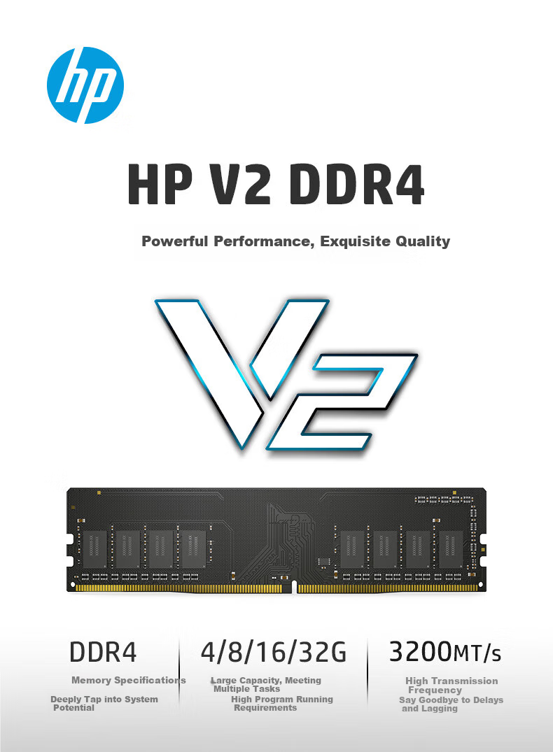 HP 16GB DDR5 5600MHz Desktop Memory Module, X2 Series (C46), Original Chips, AI Computer Accessory, Compatible with Black Myth: Wukong 1
