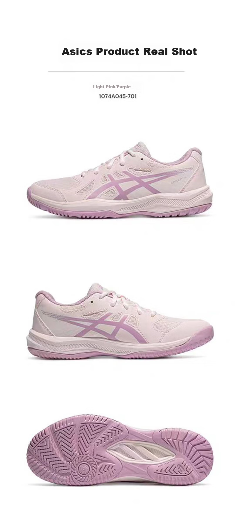 ASICS Upcourt 6 GS 1074A045-702 Youth Unisex Badminton Table Tennis Shoes Size 35.5 3